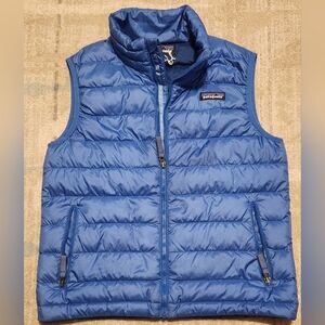 Patagonia Kids Down Sweater Vest. Medium Size 10. Blue.